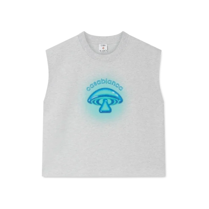 Airbrush Mushroom ærmeløs T-shirt