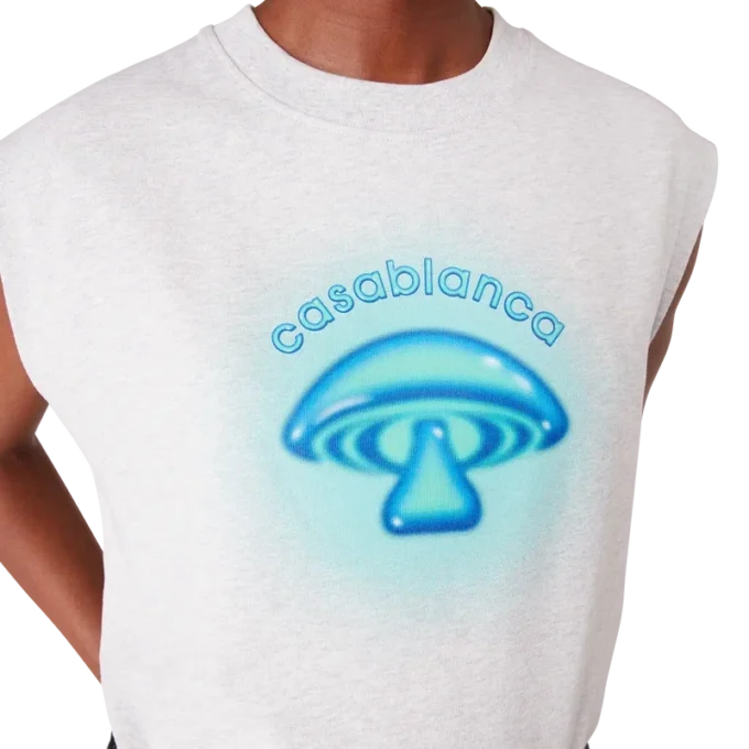 Airbrush Mushroom ærmeløs T-shirt