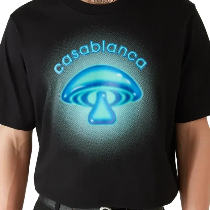 Airbrush Mushroom Logo T-shirt med korte shorts