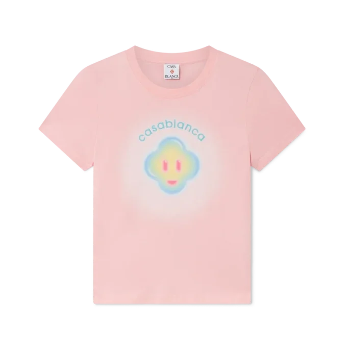 Airbrush Smiley Fitted Short Sleeve T-shirt