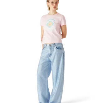 Airbrush Smiley Fitted Short Sleeve T-shirt