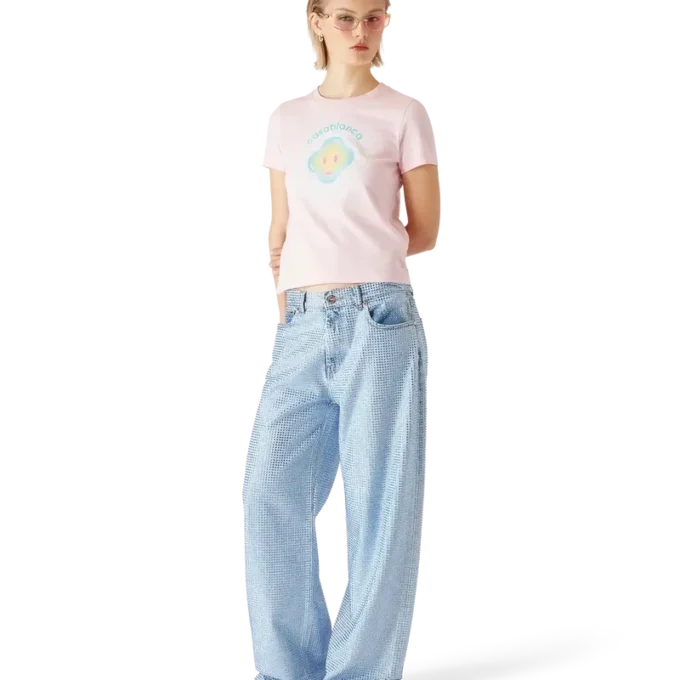Airbrush Smiley Fitted Short Sleeve T-shirt