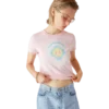 Airbrush Smiley Fitted Short Sleeve T-shirt