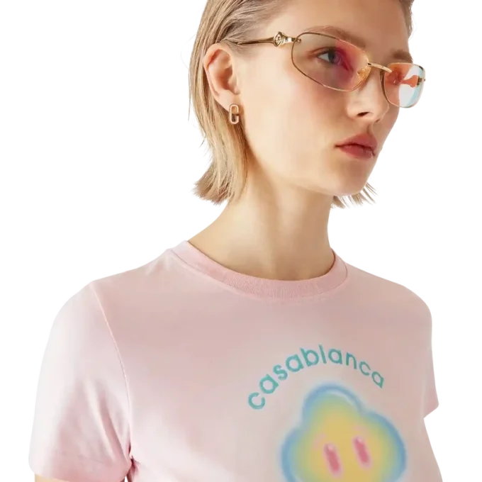 Airbrush Smiley Fitted Short Sleeve T-shirt