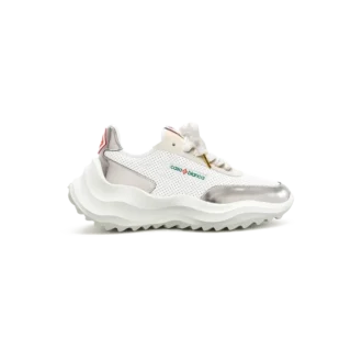 Atlantis hvid & krom sneakers til kvinder