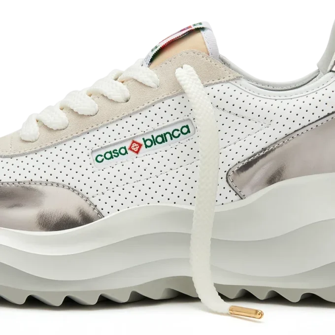 Atlantis hvid & krom sneakers til kvinder