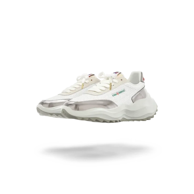 Atlantis hvid & krom sneakers til kvinder
