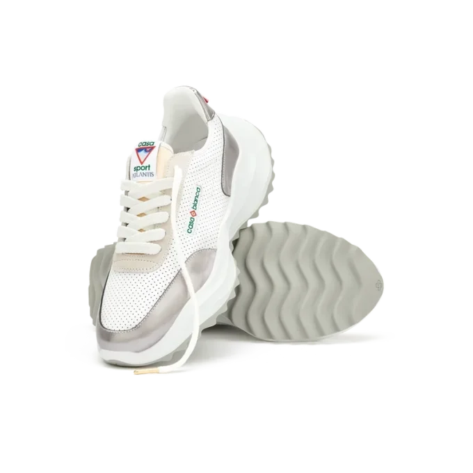 Atlantis hvid & krom sneakers til kvinder