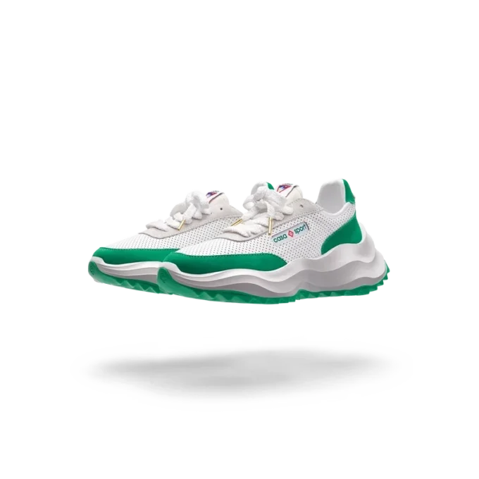 Atlantis hvid og tennisgrøn sneakers til kvinder