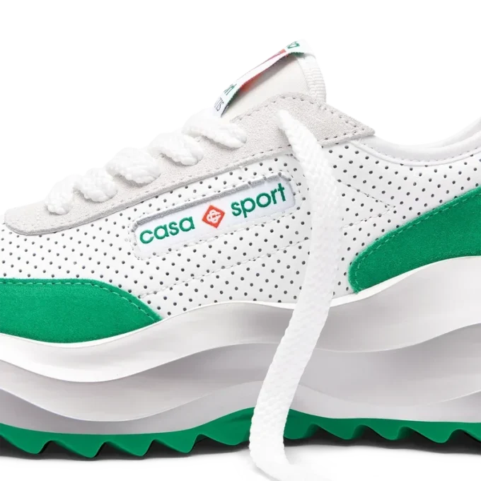 Atlantis hvid og tennisgrøn sneakers til kvinder