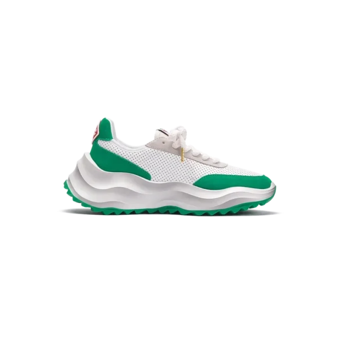 Atlantis hvid og tennisgrøn sneakers til kvinder