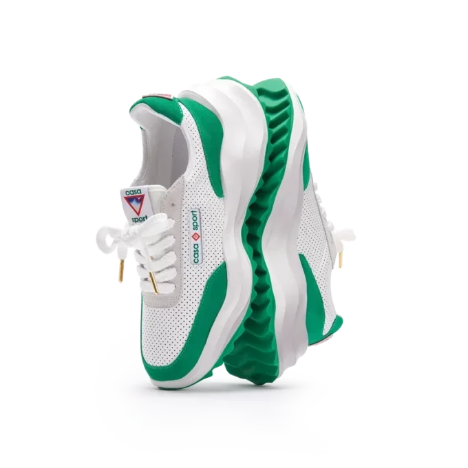 Atlantis hvid og tennisgrøn sneakers til kvinder