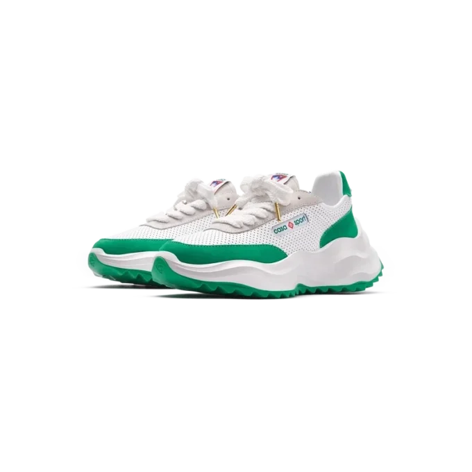 Atlantis hvid og tennisgrøn sneakers til kvinder