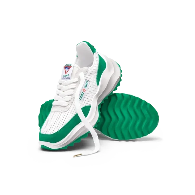 Atlantis hvid og tennisgrøn sneakers til kvinder