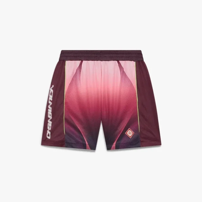 Aubergine-fodboldshorts med farveovergang