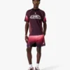 Aubergine-fodboldshorts med farveovergang