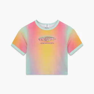 Baby-T-shirt med korte ærmer og glasgradient-print