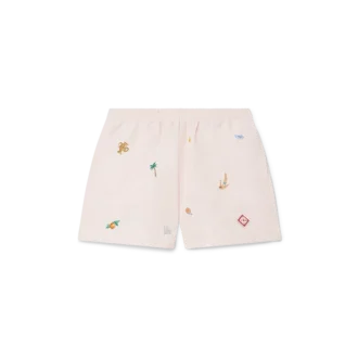 Badeshorts med broderet motiv