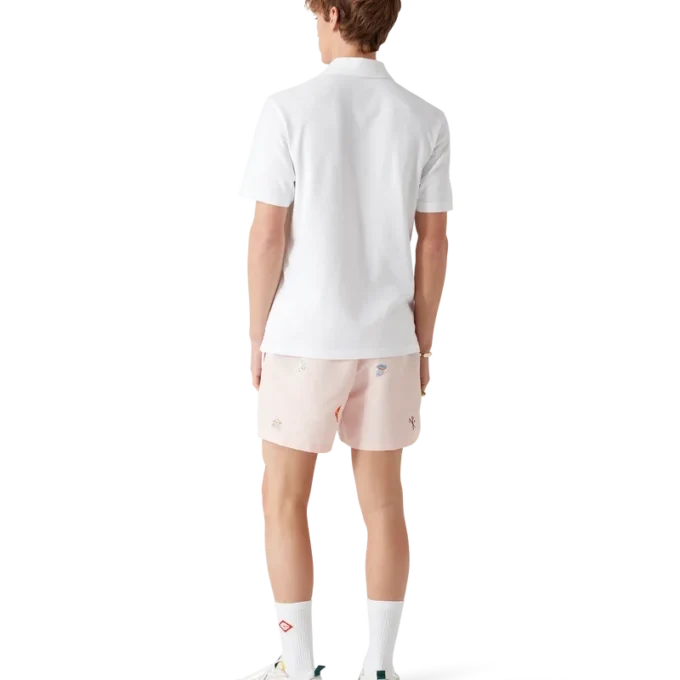Badeshorts med broderet motiv