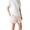Badeshorts med broderet motiv
