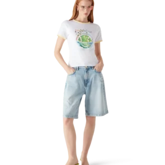 Beyond Destiny langærmet T-shirt med ringermønster på Shorts