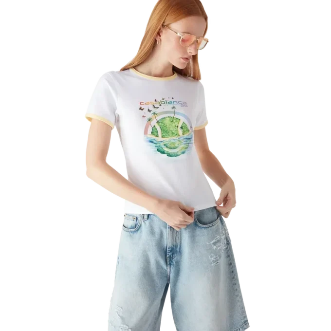 Beyond Destiny langærmet T-shirt med ringermønster på Shorts