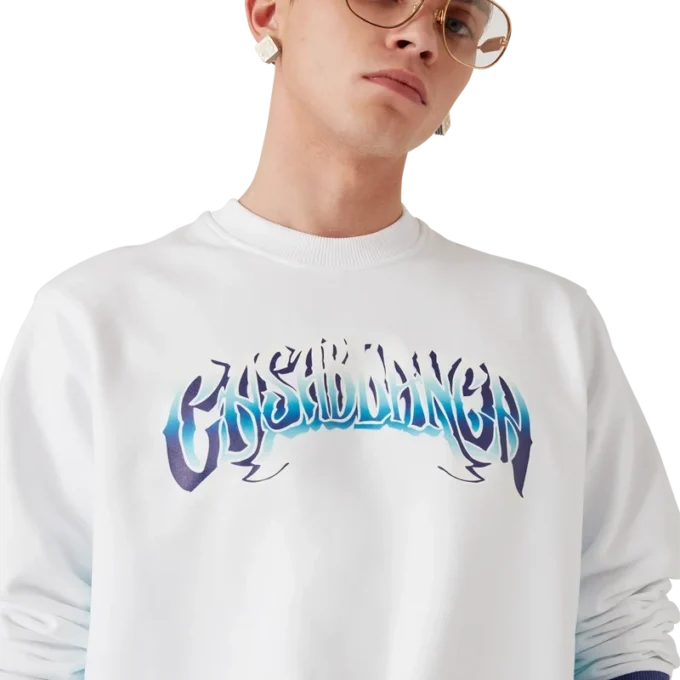 Blå Fade-sweatshirt