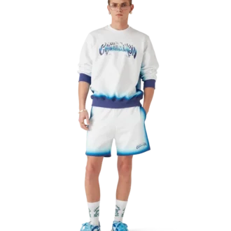 Blå Fade-sweatshorts
