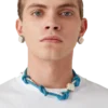 Blå knudet halskæde