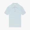 Blå Pointelle Monogram kortærmet poloshirt
