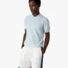 Blå Pointelle Monogram kortærmet poloshirt