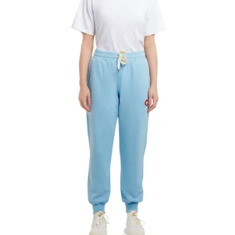 Blå sweatpants med logo-patch