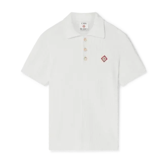 Bouclé-poloskjorte