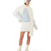 Broderet fleece-nederdel med monogram i farveovergang
