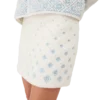 Broderet fleece-nederdel med monogram i farveovergang