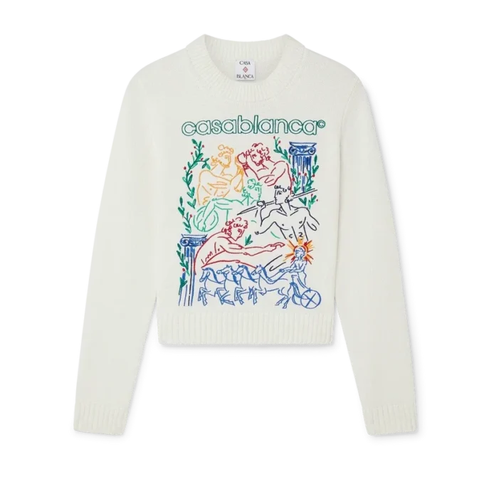 Broderet sweater