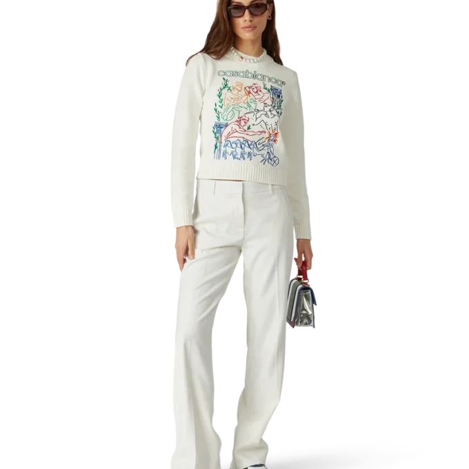 Broderet sweater