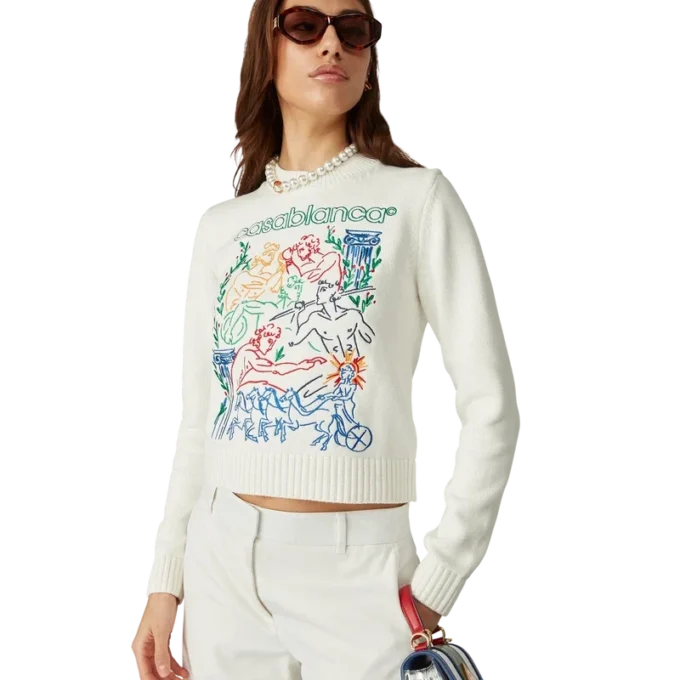 Broderet sweater