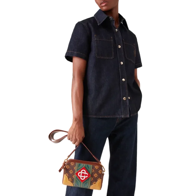 Brun Monogram-crossbody-taske Brun Monogram-crossbody-taske