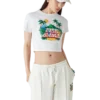 Casa Beach Wave Cropped T-shirt