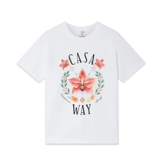 Casa Way Orchid Logo T-shirt med korte ærmer