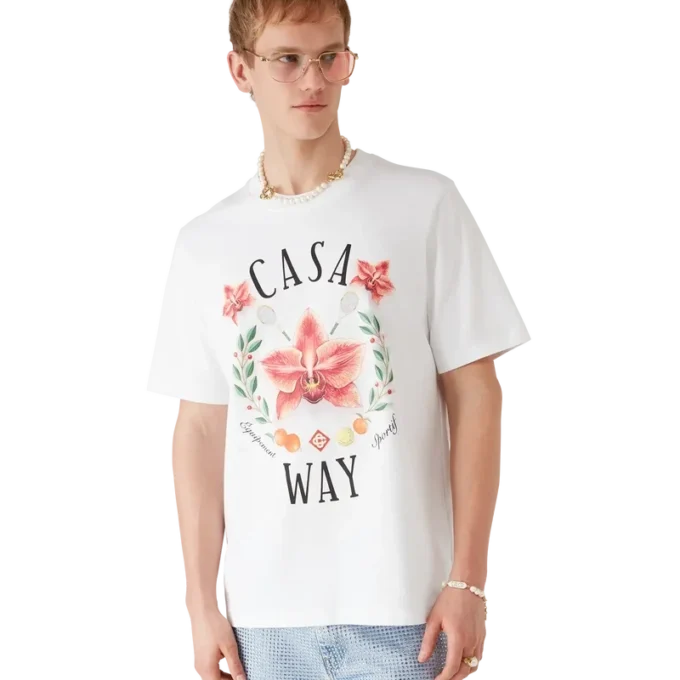 Casa Way Orchid Logo T-shirt med korte ærmer
