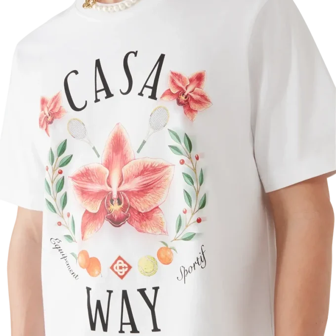 Casa Way Orchid Logo T-shirt med korte ærmer