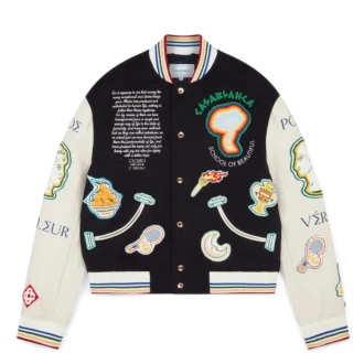 Chenille-patchwork-bomberjakke
