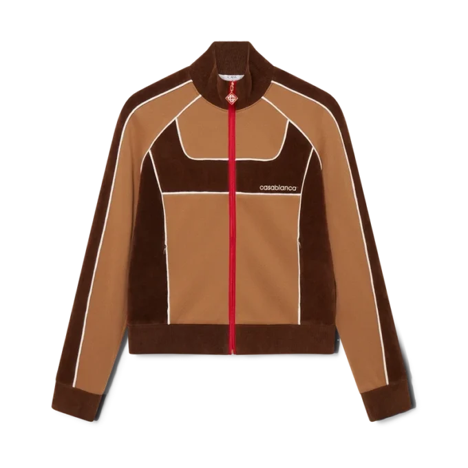 Chenille-trackjakke med paneler Chenille-trackjakke med paneler