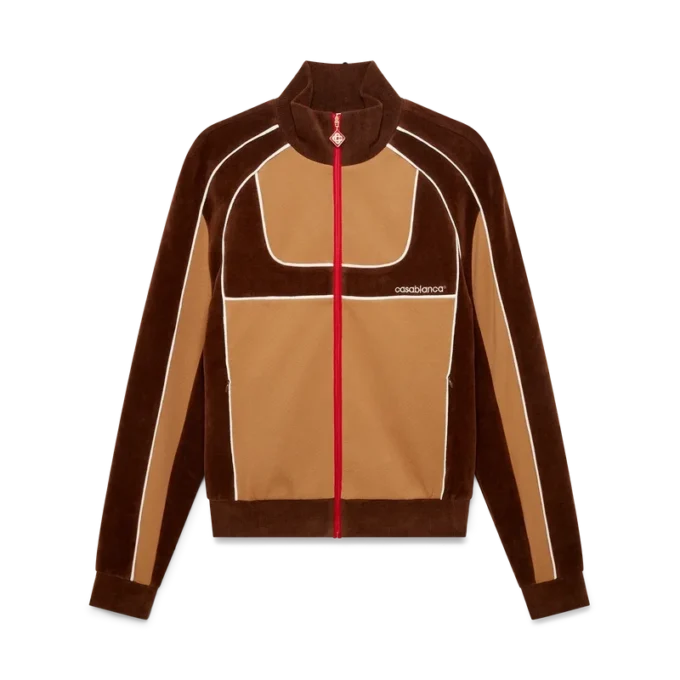 Chenille-trackjakke med paneler