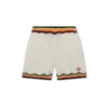 Chevron-shorts med blonder