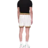 Chevron-shorts med blonder