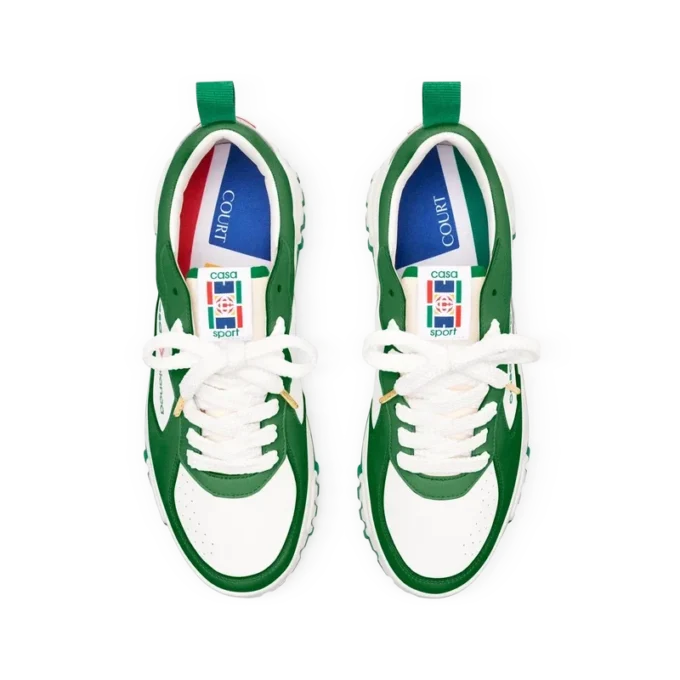 Court grøn og hvid sneakers til kvinder