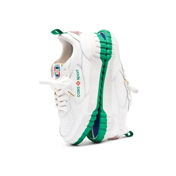 Court hvid og grøn sneakers til kvinder